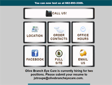 Tablet Screenshot of olivebrancheyecare.com